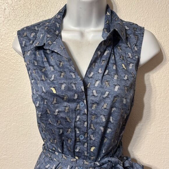 Nic+Zoe Beach Chair Tie Waist Midi Dress Large - Picture 4 of 7